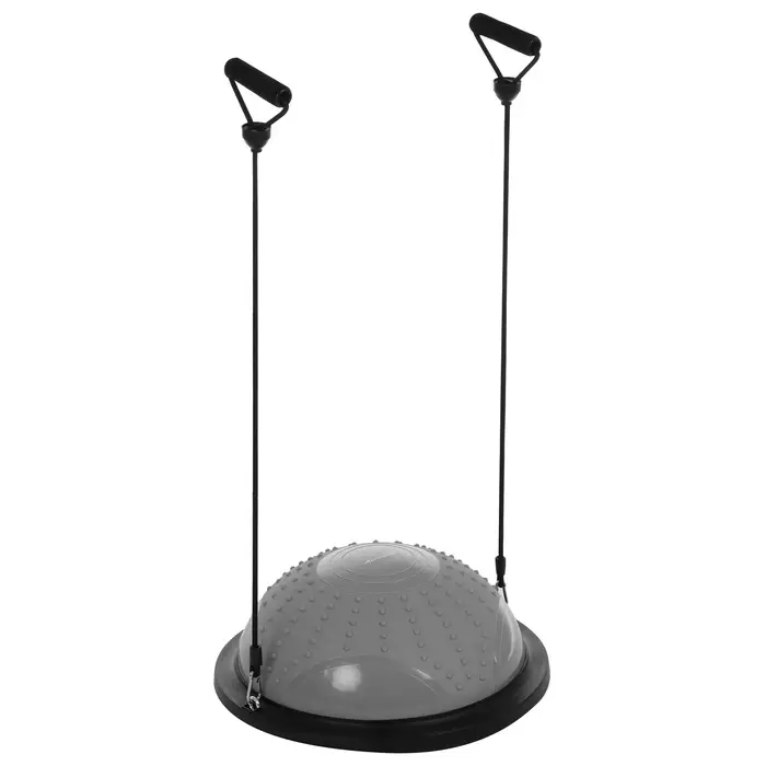 Полусфера BOSU гимнастическая ONLYTOP, массажная, с насосом, 46&times;20 см, серая