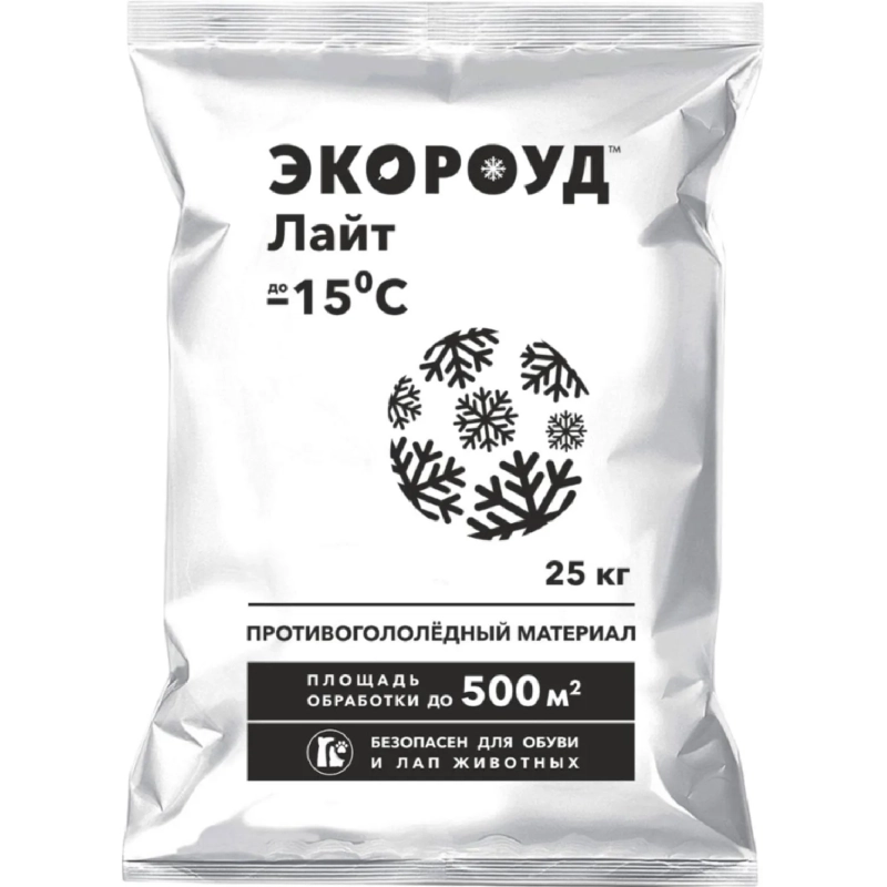 Реагент противогололёдный Экороуд Лайт мешок  25 кг до -15С