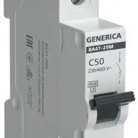 Выключатель автоматический ВА47-29М 1P 50А 4,5кА C GENERIC