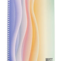 Тетрадь А4 96л кл на гребне "Mist", S-touch, перф на отрыв, офсет 60-65г/м² 2В МИКС