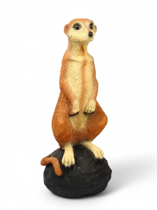 Садовая фигура из полистоуна «Большой сурикат на камне», 60×24×22 см