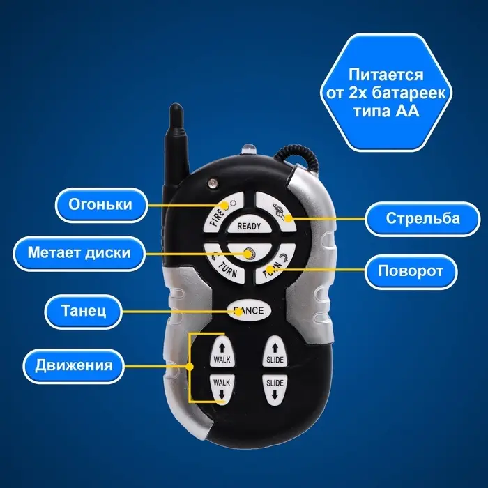 Робот радиоуправляемый &laquo;Космический боец&raquo;, световые и звуковые эффекты, стреляет дисками, МИКС