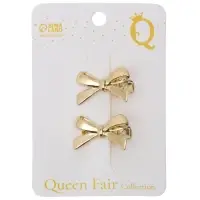 Зажим для волос "Джульет" (набор 2 шт) бантик, 2,5 см, золото
