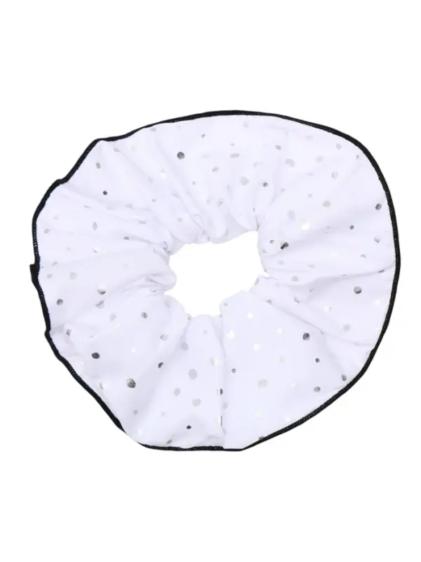 Резинка для волос "Орбита гранд" блеск, 14 см, белый