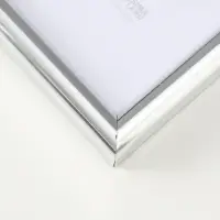 Фоторамка "Радуга" 21х30 см,  с подножкой, набор 3 шт, (пластиковый экран), серебро