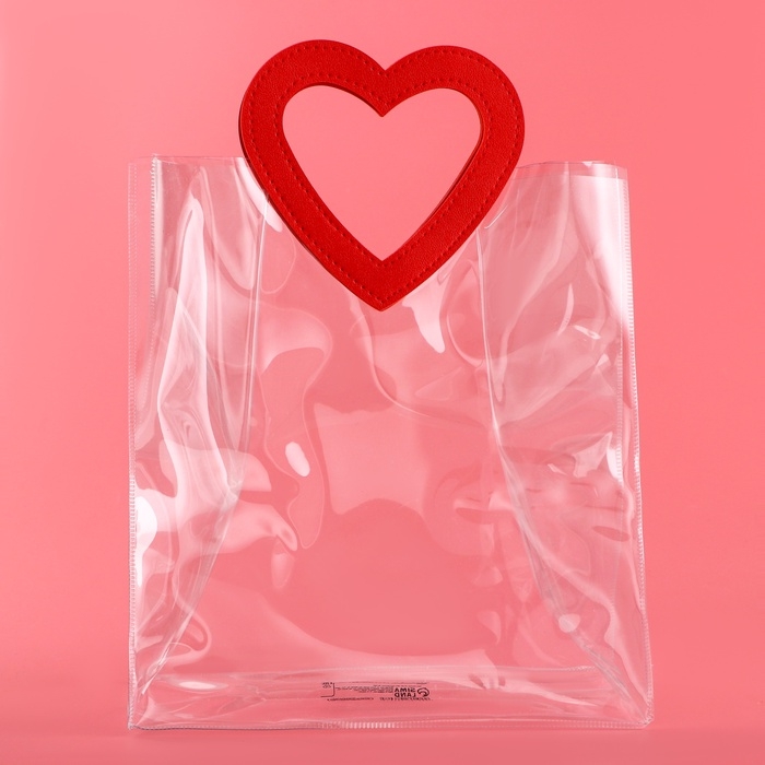 Пакет подарочный из ПВХ, красный, 25 x 28 x 15 см Пакет подарочный из ПВХ, красный, 25 x 28 x 15 см