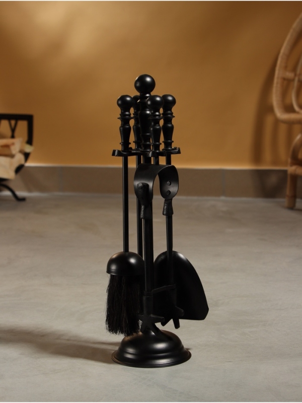 Каминный набор Каминный набор "Искры" сталь, 4 предмета, 11х11х40 см