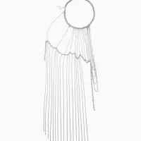 Бодичейн через плечо &laquo;Цепочка&raquo;, серебристый