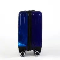 Чемодан детский на колёсах 41 л (S), на молнии, с кодовым замком, 4 колеса, синий