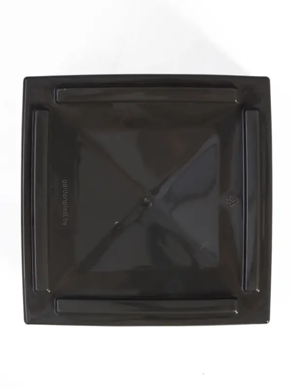 Кашпо для цветов &laquo;Жасмин&raquo;, вставка 4.5 л, 19&times;19&times;36 см, пластиковое, цвет графит