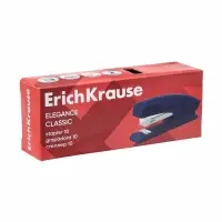 Степлер канцелярский № 10, ErichKrause Elegance, до 20 листов, встроенный антистеплер, МИКС