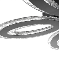 Люстра с ПДУ 1095/5BK LED 190Вт диммер черный 62х62х10 см BayerLux