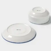 Бульонница с блюдцем Magistro Blue Lagoon, 300 мл, фарфор, белая