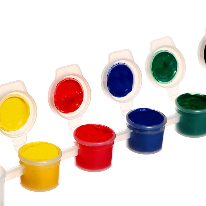 Краска акриловая, набор 6 цветов х 3 мл, Calligrata, морозостойкие, в пакете Краска акриловая, набор 6 цветов х 3 мл, Calligrata, морозостойкие, в пакете