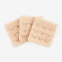 Застёжка для бюстгальтера, 3 ряда 3 крючка, 10 шт., бежевая