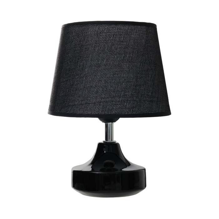 Настольная лампа с абажуром RISALUX «Блеск», 1×40 Вт, Е27, чёрный, 17×17×24 см Настольная лампа с абажуром RISALUX «Блеск», 1×40 Вт, Е27, чёрный, 17×17×24 см