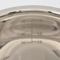 Миска, 1.4 л, d=17 см, с мерной шкалой, нержавеющая сталь