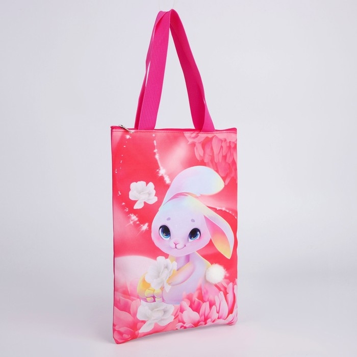 Сумка-шопер детская для девочки «Зайчик» на молнии, 32×23 см