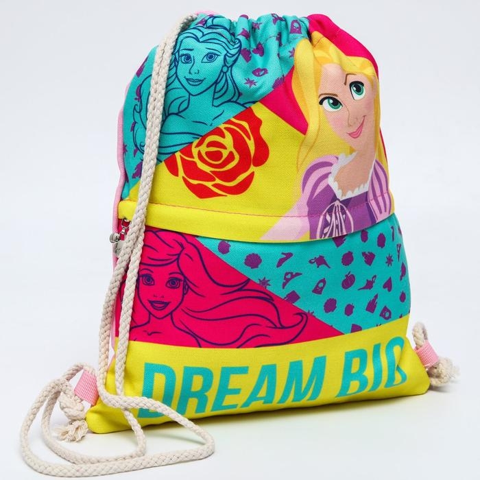 Мешок для обуви с карманом, 28х37 см, Принцессы Мешок для обуви с карманом, 28х37 см, Принцессы