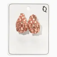 Серьги со стразами &laquo;Блеск&raquo; капля, цвет розовое золото