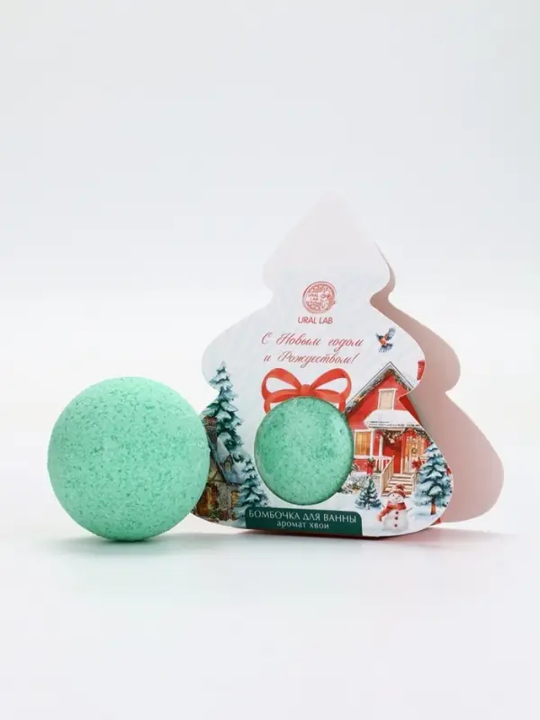 Бомбочка для ванны, аромат хвоя, 120 г, Рябина Бомбочка для ванны, аромат хвоя, 120 г, Рябина