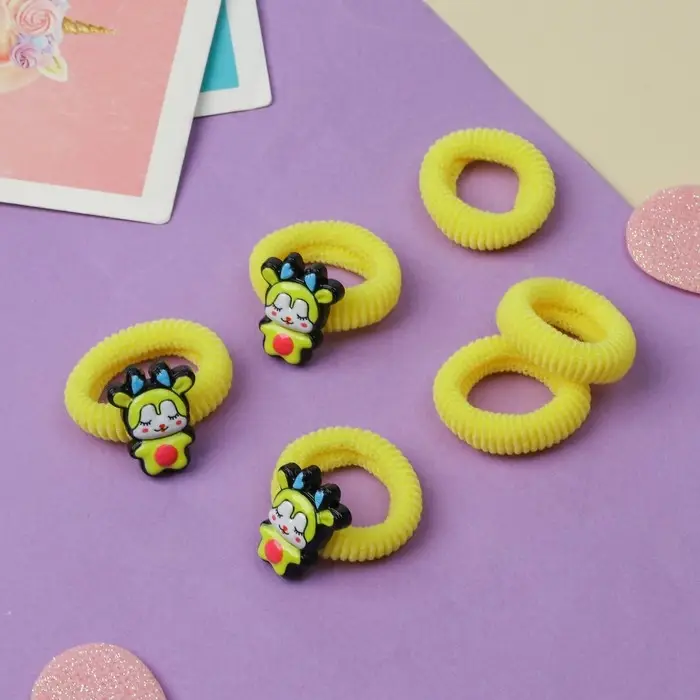 Резинка для волос  Резинка для волос "Нежность" (набор 6 шт) олененок, жёлтый