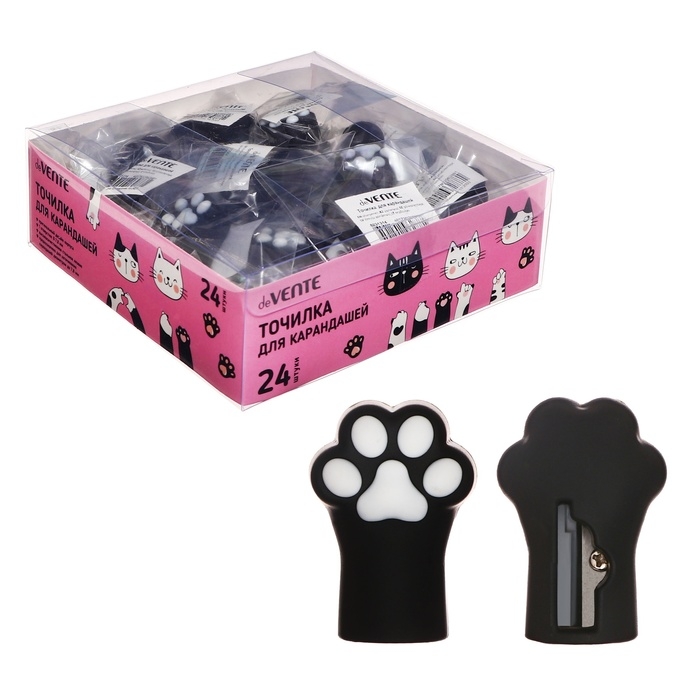 Точилка 1 отверстие, deVENTE Cat Paw, с покрытием Soft Touch Точилка 1 отверстие, deVENTE Cat Paw, с покрытием Soft Touch