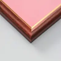 Фоторамка для фото 30х40 см "Oframe", пластик, бук с золотом, (пластиковый экран)