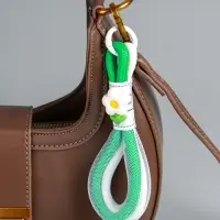 Брелок на карабине "Цветок. Шнур-сетка" двойной шнур 0,7 см бело-зелёный 14,5х2х1,7 см Брелок на карабине "Цветок. Шнур-сетка" двойной шнур 0,7 см бело-зелёный 14,5х2х1,7 см