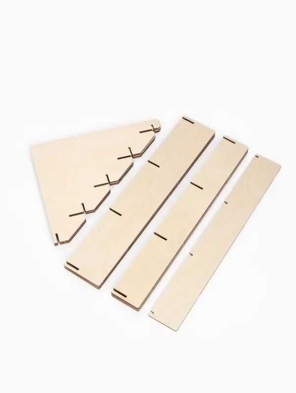 Подставка под открытки 12 ячеек по 12 см, 38.1&times;23&times;25 см, толщина 3 мм, бежевая