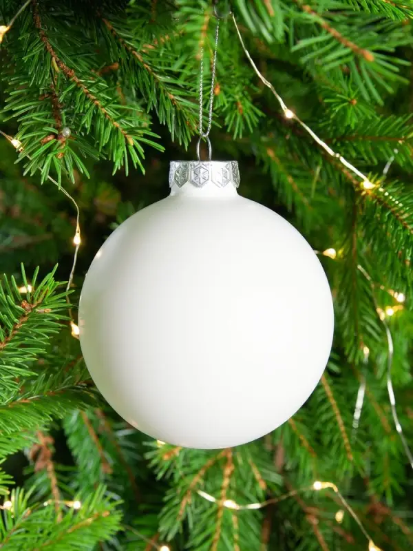 Елочный шар Finery Matt, 10 см, матовый белый Елочный шар Finery Matt, 10 см, матовый белый