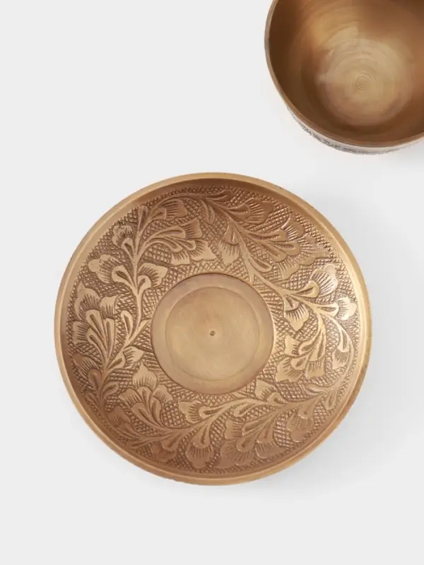 Чайная пара &laquo;Антик&raquo;, 12&times;11.5&times;6 см, латунь