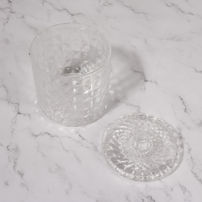 Органайзер для хранения, 1 секция, с крышкой, d = 10 × 12,5 см, цвет прозрачный Органайзер для хранения, 1 секция, с крышкой, d = 10 × 12,5 см, цвет прозрачный