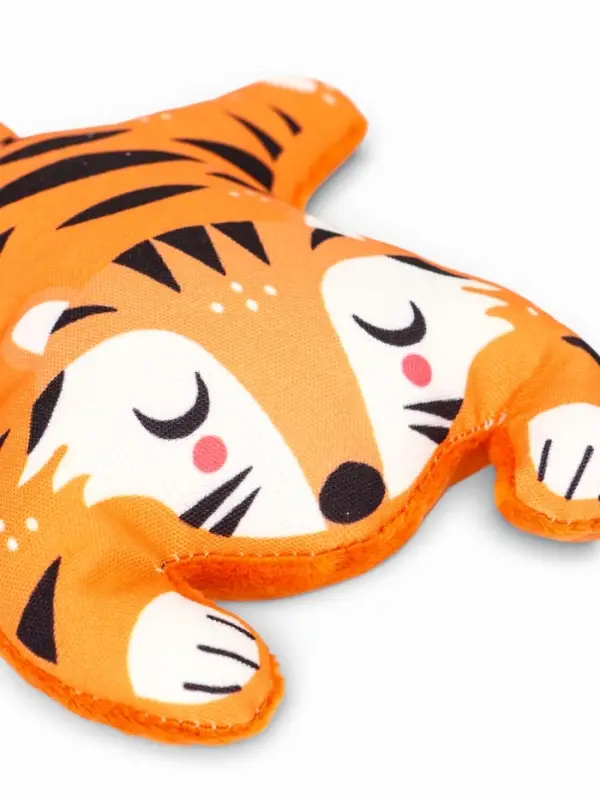Мягкая игрушка для собак &laquo;Тигр&raquo;, 25 см, с пищалкой, оранжевая