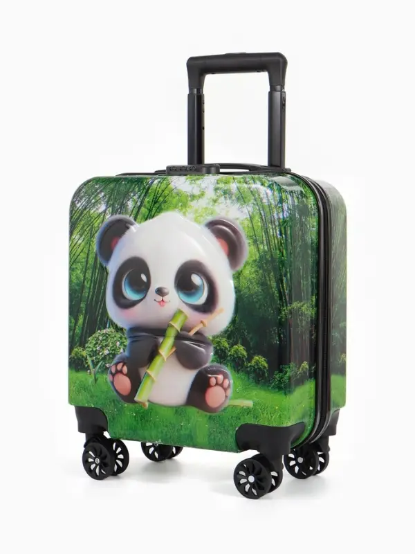 Чемодан дет Панда 18 Чемодан дет Панда 18", 35*22*27 см, отдна молнии, код.замок, 4 колеса,