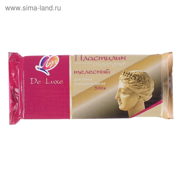 Пластилин скульптурный телесный, 500 г  Пластилин скульптурный телесный, 500 г "Луч" De Luxe
