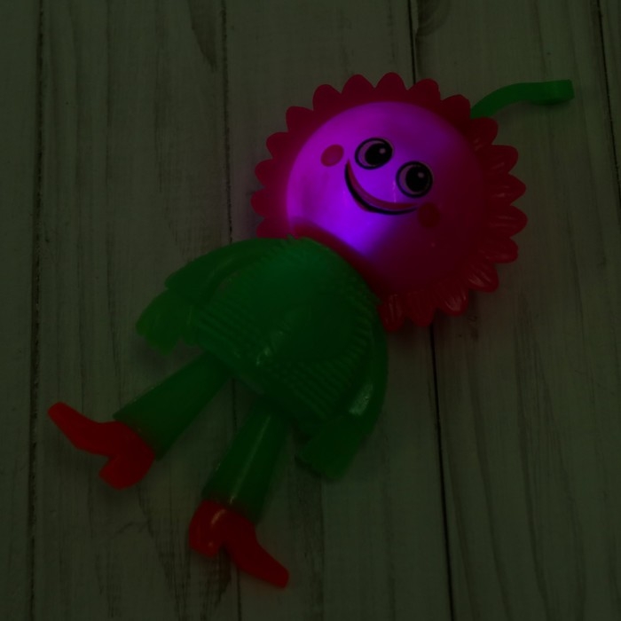 Мяч «Цветочек», световой, с пищалкой, на резинке, цвета МИКС Мяч «Цветочек», световой, с пищалкой, на резинке, цвета МИКС