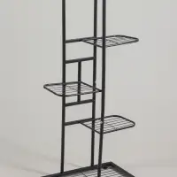 Подставка для цветов Greengo, 5 полок, 44&times;22&times;95 см, напольная, металл, тёмно-серая