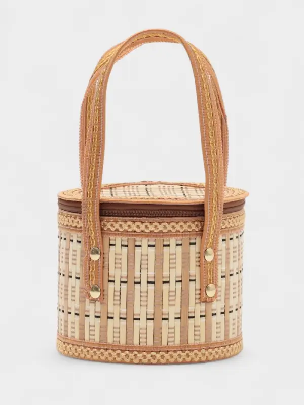 Корзина для хранения Доляна Nature, 14&times;14&times;13, бамбук