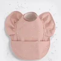 Нагрудник для кормления, непромокаемый с карманом, розовый M&B
