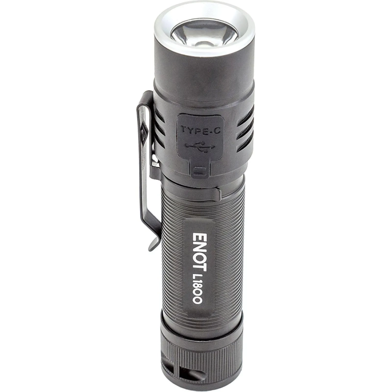 Фонарь ручной ЯРКИЙ ЛУЧ L-1800 ENOT 20W 6000K 4реж IPX7 акк встр. ЗУ