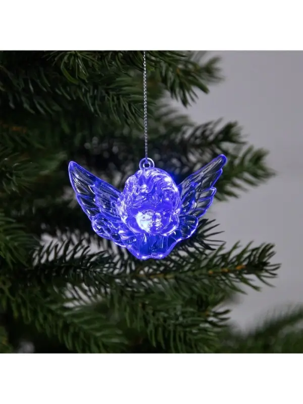 Ёлочная игрушка &laquo;Ангел&raquo;, 8&times;5&times;4.5 см, 1 LED, от батареек, свечение мульти (RGB)