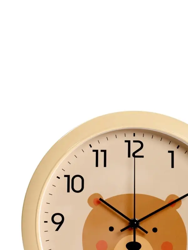 Часы настенные  Часы настенные "Медвежонок", детские, плавный ход,  d=29см, бежевые