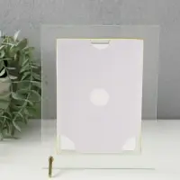 Фоторамка стекло 10х15 см "Золотой кант" вертикаль 15,5х20,5 см