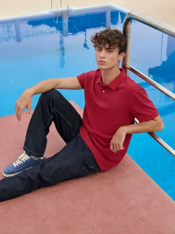 Рубашка поло унисекс Pacific, красная, размер S