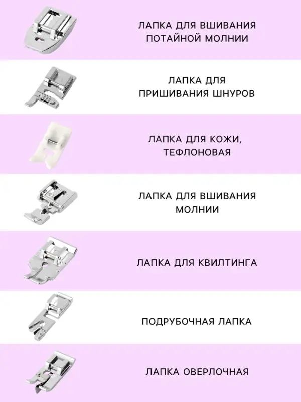 Набор лапок для швейной машины, 15 шт.