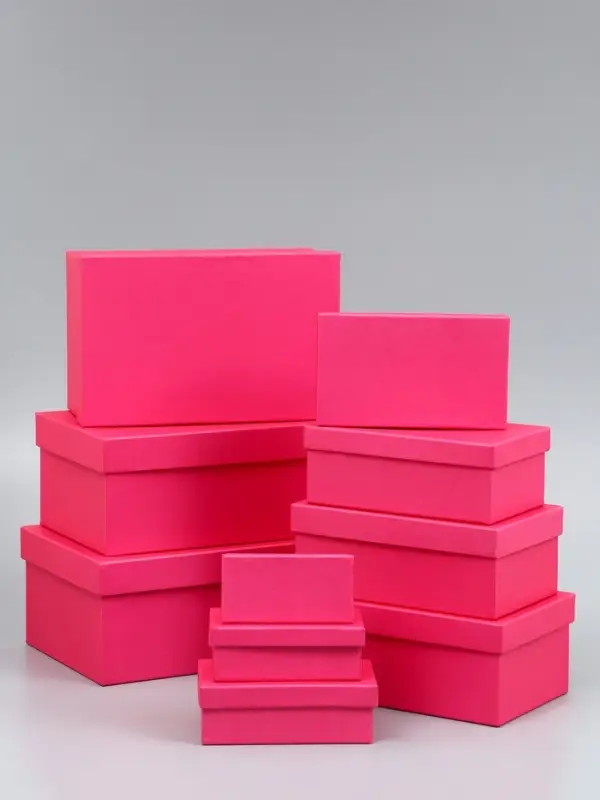 Набор подарочных коробок 10 в 1 &laquo;Фуксия&raquo;, 30&times;19&times;12 - 12&times;6.5&times;4 см