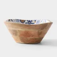 Салатник &laquo;Васильки&raquo;, 29&times;29&times;11 см, дерево манго