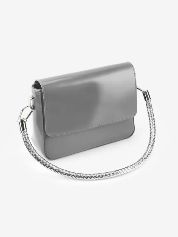 Ручка для сумки, 55 см, цвет серебряный