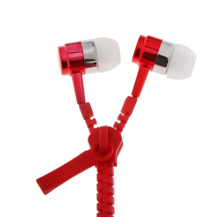 Наушники Luazon VBT 1.10 &laquo;Молния&raquo;, вакуумные, микрофон, красные